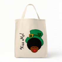 St. Patrick's Day Humour: Kiss Me. I'm Black Irish Bags