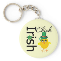 St. Patrick's Day Irish Chick Keychain