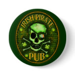 St. Patrick's Day Irish Pirate Pub Button