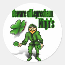 St. Patrick's Day, leprechaun ninja Stickers