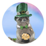 St Patrick's Day - Lucky Raccoon stickers