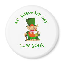 St Patrick's Day ~ New York  Patty O party Fridge Magnets