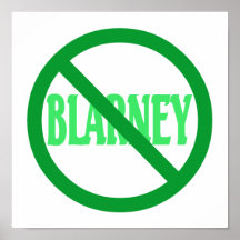 St. Patrick's Day No Blarney Allowed Print