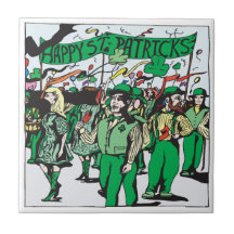 St Patricks Day Parade Tile
