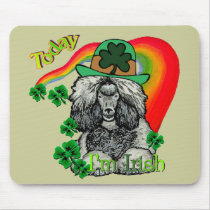 St Patrick's Day Poodle Mouse Mats