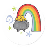 St. Patrick's Day Rainbow Gold design stickers