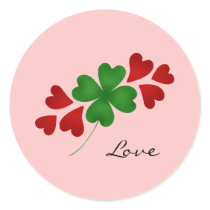 St. Patrick's day romance shamrock and hearts Stickers