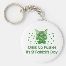 St Patrick's Day Scrapper Cat Keychain