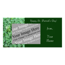 St. Patrick's Day Shamrock Photo Card Template