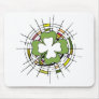 st. patrick's day, shamrock, stained glass mouse pad