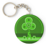 St Patrick's Day Shamrock Windmill Keychain