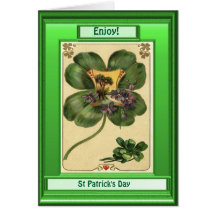 St Patrick's day, Shamrocks Card