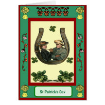St Patrick's day, Sitting in a horseshoe Cards