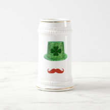 St Patrick's Day Sparkle Hat & Ginger Moustache Mug