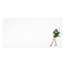 St. Patrick's Day Sprite 4 - Green Fairy Photo Card Template