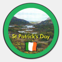 St Patrick's Day UCreate Templates Flag & Ireland2 Sticker