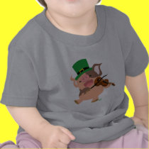 St Patrick's Day violinist pig Baby T-shirt