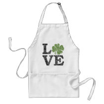 St Patrick's Day with Love Shamrock aprons