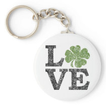 St Patrick's Day with Love Shamrock keychains