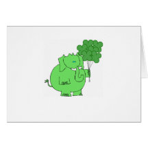St. Patricks Elephant and Clovers design Cards
