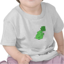St. Patricks Elephant and Clovers design T Shirts
