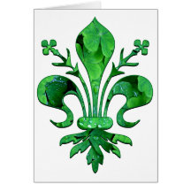 St. Patrick's Lucky Fleur de lis Card