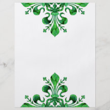 St. Patrick's Lucky Fleur de lis Personalized Flyer