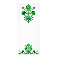 St. Patrick's Lucky Fleur de lis Rack Card Template