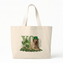 St Patricks - Me Lucky Charm - Golden Retriever Canvas Bags