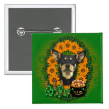 St Patricks - Pot of Gold - Austalian Kelpie -Jude Pin