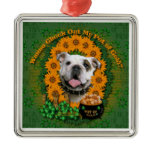 St Patricks - Pot of Gold - Bulldog Ornament