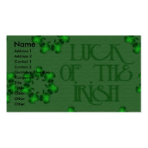 St Patricks - Pot of Gold - Dachshund - Winston Business Cards