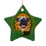 St Patricks - Pot of Gold - Pug Ornament