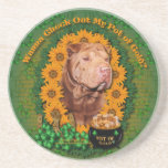 St Patricks - Pot of Gold - Shar Pei - Lucky Coaster