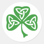 St Patrick's shamrock with triquetra Round Sticker