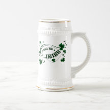 St. Patricks Shamrocks Wee Bit Irish Stein Mugs
