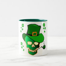St. Patricks Skull Coffee Mugs