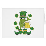 St. Pats Frog with Beer T-shirts and Gifts Greeting Card