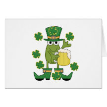 St. Pats Frog with Beer T-shirts and Gifts Greeting Card