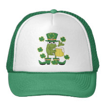 St. Pats Frog with Beer T-shirts and Gifts Hat