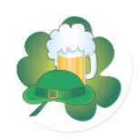 St Pats Hat Round Sticker
