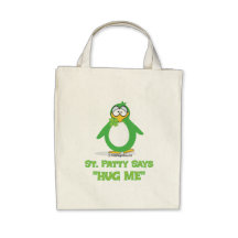 St Patty Says Hug Me Canvas Bags