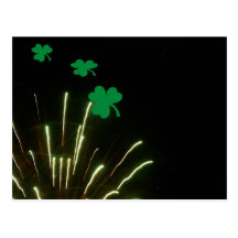 St. Patty's Fireworks Postcard