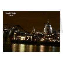 St Paul`s at Night Greetings Card