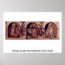 St Paul, St John et St.Basil par Carlo Crivelli Posters