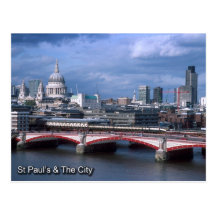 St Pauls and City of London postcard
