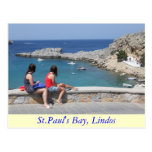 St.Paul's Bay, Lindos Postcard