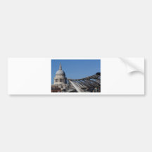 St Pauls Cathedral And The Millenium Bridge Bumper Sticker