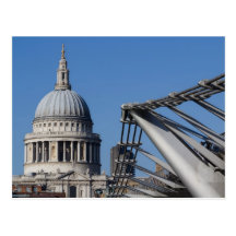 St Pauls Cathedral And The Millenium Bridge Post Cards