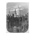 St. Paul's Cathedral and the slums Stretched Canvas Prints